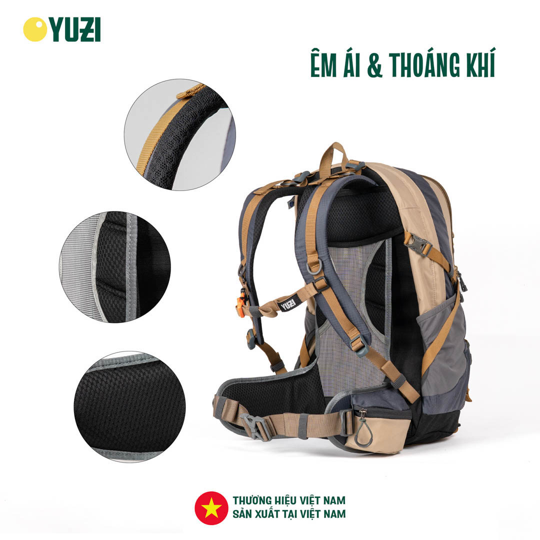 Balo leo núi 40 Lít trợ lực kháng nước YUZI- Usual 40L