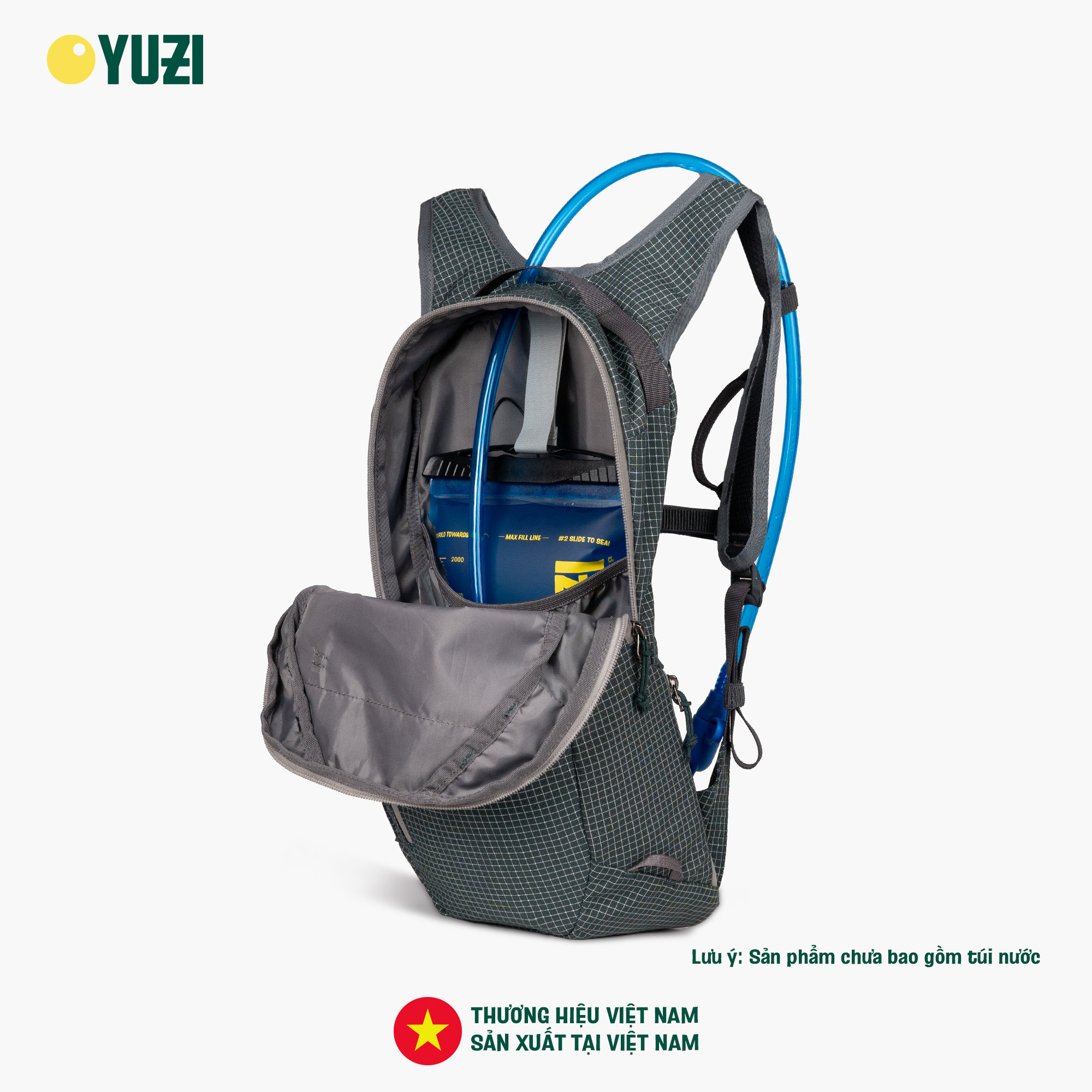 Balo leo núi trekking Việt Nam dung tích 12 lít Yuzi Flexible YZ12