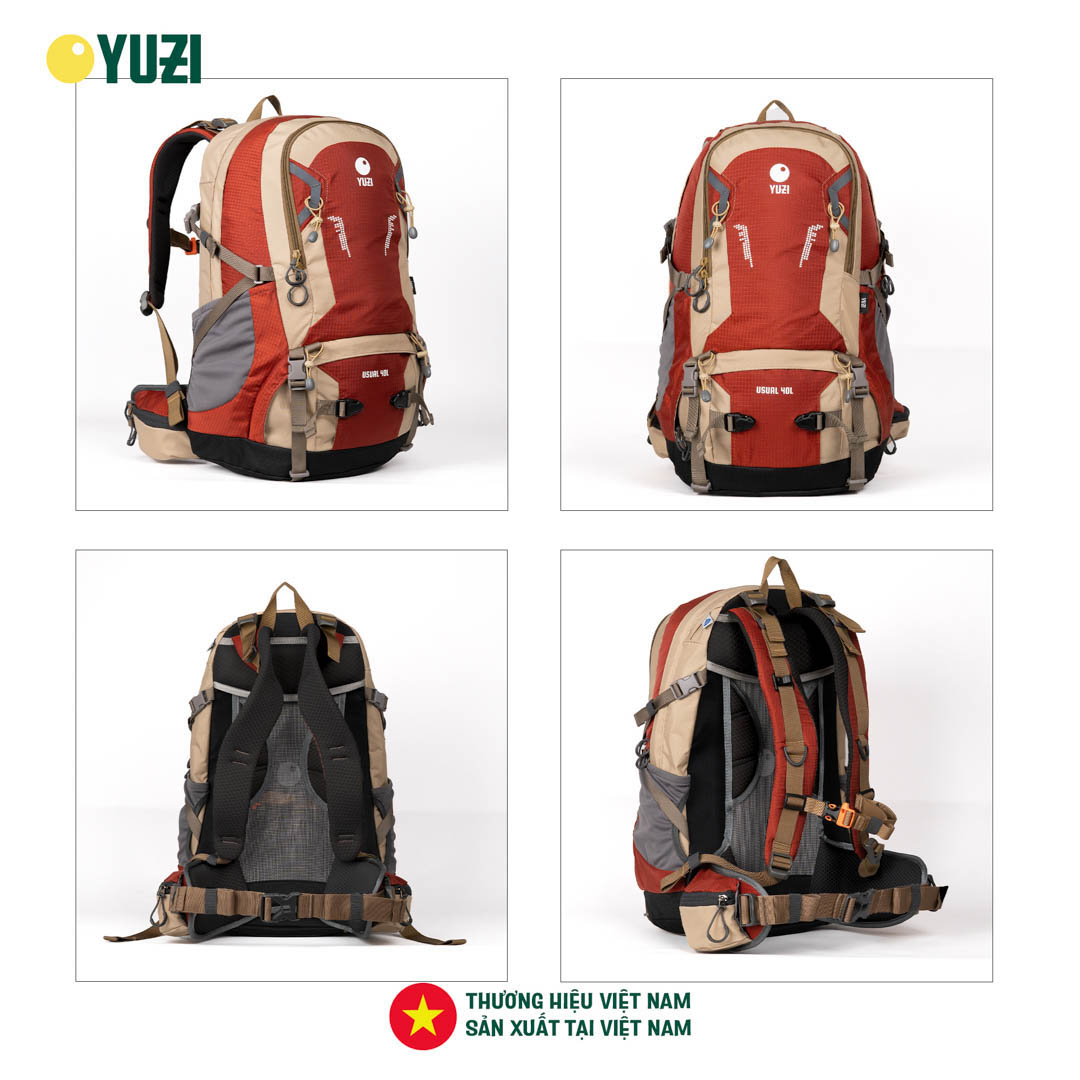 Balo leo núi 40 Lít trợ lực kháng nước YUZI- Usual 40L